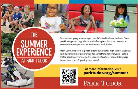 park tudor summer camp|summer stock stage park tudor.